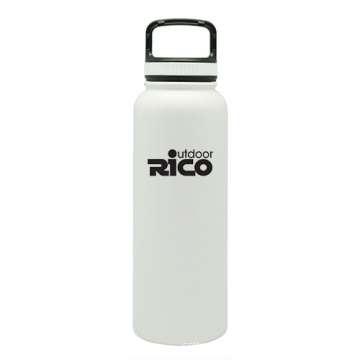 Deportes de vacío de acero inoxidable durable botella blanco 40oz